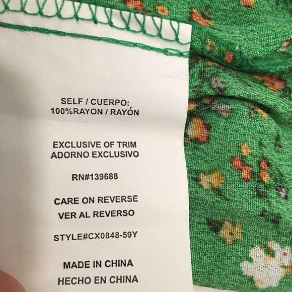 Coco + Jaimeson Green Floral Print Smocked Belted Girls Romper - Picture 6 of 6